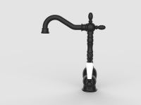 Смеситель для раковины GPD Retro Colored MTL180-S Черный матовый — фото 3, Смесители