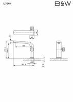 Товар: Смеситель для раковины Black&White Universe U7640 76400U Хром - фото 3 Смеситель для раковины Black&White Universe U7640 76400U Хром — фото 3, Смесители