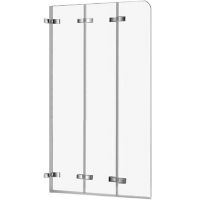 Шторка на ванну WeltWasser WW100 ZD3 75 10000000935 профиль Хром стекло прозрачное — фото 1, Шторки для ванной распашные