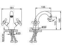 Смеситель для раковины Frap H19 F1019 Хром — фото 9, Смесители