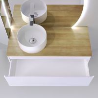 Тумба под раковину Jorno Solis New 120 SolN.01.120/P/W/JR подвесная Белая — фото 4, Тумбы под раковину