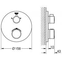 Смеситель для душа Grohe Grohtherm 24076000 с термостатом Хром — фото 9, Смеситель для душа