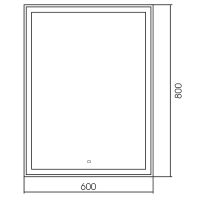 Зеркало Silver Mirrors Ливия 60 LED-00002693 с подсветкой с сенсорным выключателем — фото 4, Зеркала в ванную комнату