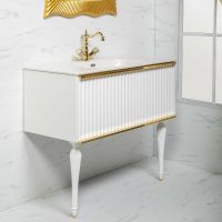 Товар: Тумба под раковину Boheme Armadi Art Vallessi Avangarde Canale 80 843-080-WG подвесная Белый Золото - фото 3 Тумба под раковину Boheme Armadi Art Vallessi Avangarde Canale 80 843-080-WG подвесная Белый Золото — фото 3, Мебель для ванной