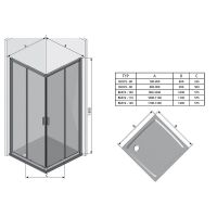 Душевая дверь Ravak Blix BLRV2K-120 1XVG0U00ZG профиль Сатин стекло Grape — фото 4, Раздвижные душевые двери