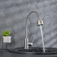 Смеситель для кухни Ростовская Мануфактура Сантехники SUS124-016F Нержавеющая сталь — фото 3, Смесители