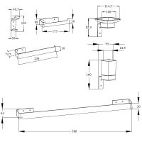 Набор аксессуаров для ванной Boch Mann CR-D01 BM9644 Хром — фото 8, Наборы аксессуаров для ванной комнаты