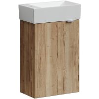 Тумба под раковину Sancos Mini 37 L MN35EGL подвесная Дуб Галифакс натуральный — фото 1, Тумбы под раковину