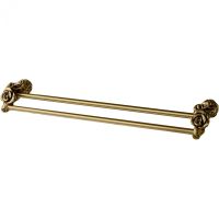 Полотенцедержатель Art&Max Rose AM-0918-B двойной Бронза — фото 1, Полотенцедержатели