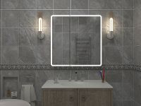 Зеркальный шкаф Континент Emotion LED 80 МВК030 с подсветкой Белый — фото 8, Зеркальные шкафы в ванную