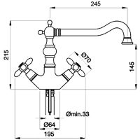 Смеситель для кухни Migliore Princeton Plus 18262 Хром Золото — фото 2, Смесители для кухни