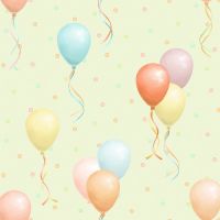 Обои детские Alessandro Allori Dolce Vita 2411-4 Винил на флизелине (1.06*10,05) Зеленый/Разноцветный, Воздушные шары — фото 1, Обои для стен