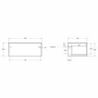 Тумба Cezares Tavolone 75 41788 Rovere tabacco — фото 5, Мебель для ванной