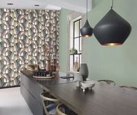 Обои RASCH Garden 867961 Винил на флизелине (0,53*10,05) Бежевый/Бирюзовый/Розовый, Листья — фото 2, Обои для стен