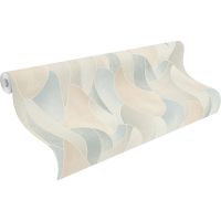 Обои RASCH Vitrage 974812 Винил на флизелине (1,06*10,05) Бежевый/Бирюзовый/Серый, Геометрия — фото 2, Обои для стен