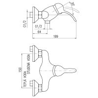 Смеситель для душа Rav Slezak Labe Хром арт-L081.5 — фото 2, Смеситель для душа