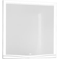 Зеркало Laparet Bianca 77 BiaL.02.48/W с подсветкой с подогревом Белое с сенсорным выключателем — фото 1, Мебель для ванной