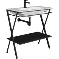 Товар: Консоль под раковину Kerama Marazzi Piano Next 85 PIA.N.85\BLK Черная матовая - фото 2 Консоль под раковину Kerama Marazzi Piano Next 85 PIA.N.85\BLK Черная матовая — фото 2, Мебель для ванной