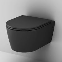 Унитаз AM.PM Func FlashClean подвесной Черный матовый с сиденьем Микролифт арт-C8F1700MBSC — фото 6, Подвесные унитазы