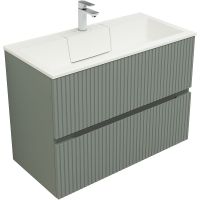 Тумба под раковину Aquanet Джейн 100 313320 подвесная Мисти грин — фото 4, Тумбы под раковину