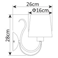 Товар: Настенный светильник Artelamp Orlean A9310AP-1WG Белый с золотом - фото 4 Настенный светильник Artelamp Orlean A9310AP-1WG Белый с золотом — фото 4, Светильники