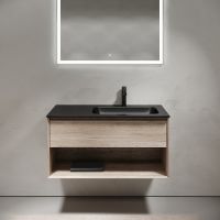 Тумба под раковину Sancos Marmi 1.0 100 R MR1.0100REG подвесная Дуб галифакс натуральный — фото 13, Мебель для ванной