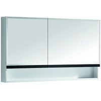 Зеркальный шкаф Orans BC-6019-1200 601912lЗ Белый Черный — фото 1, Зеркальные шкафы в ванную