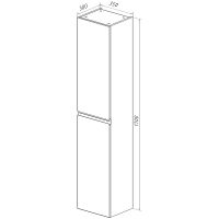 Шкаф пенал Lemark Veon 35 LM01V35P подвесной Белый глянец — фото 7, Мебель для ванной