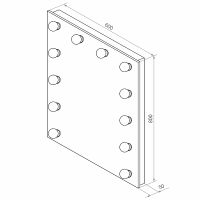 Зеркало Континент Бриджит 600х800 ЗЛП1613 гримерное с подсветкой с механическим выключателем — фото 10, Зеркала в ванную комнату