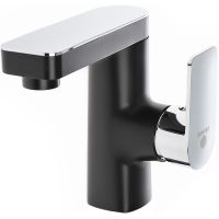 Смеситель для раковины Orange OneLife P08-021b Черный матовый Хром глянцевый — фото 1, Смесители для раковины