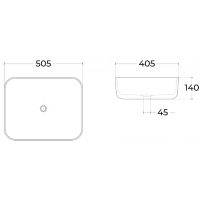 Раковина-чаша Sintesi 51 SIN-LVB-APP-403 Белая — фото 2, Раковины накладные