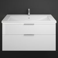 Товар: Тумба с раковиной Burgbad Eqio 123 SEZA123F2009C0001*1 подвесная Белая глянцевая - фото 2 Тумба с раковиной Burgbad Eqio 123 SEZA123F2009C0001*1 подвесная Белая глянцевая — фото 2, Мебель для ванной