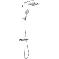 Душевая система Jacob Delafon Atom E36125-CP с термостатом Хром — фото 1, Душевые стойки