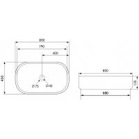Раковина-чаша Abber Bequem 80 AC2110MW Белая матовая — фото 4, Раковины
