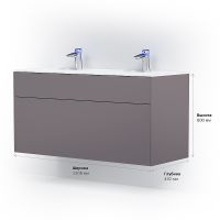 Тумба под раковину AM.PM Inspire V2.0 120 M50AFHX1203EGM подвесная Серая матовая — фото 10, Тумбы под раковину