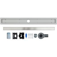 Душевой лоток Logan L001SL-900 306887 с решеткой Нержавеющая сталь / под плитку — фото 6, Душевые лотки