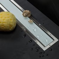 Душевой лоток Pestan Confluo Premium Line 950 White Glass 13000352 с двухсторонней решеткой Хром матовый Белый глянцевый — фото 7, Душевые лотки