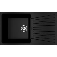 Кухонная мойка Ulgran Classic U-703-344 Ультра-черная — фото 1, Кухонные мойки