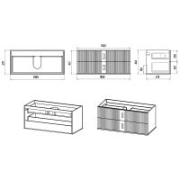 Тумба с раковиной Brevita Sevilla 105 УТ000022660 подвесная Белая глянцевая — фото 6, Мебель для ванной