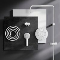 Душевая система AM.PM Gem F0790033 Белая матовая — фото 17, Душевые стойки