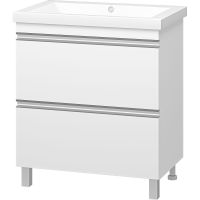 Тумба с раковиной Misty Ингрид 75 УТ000015041 Белая — фото 1, Мебель для ванной