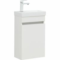 Тумба под раковину Aquanet Вега 40 329129 подвесная Белый глянец — фото 1, Тумбы под раковину