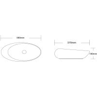 Раковина-чаша Ceruttispa 58 CR0058B СТ9563 Белая — фото 3, Раковины накладные