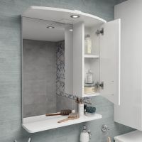 Зеркало со шкафом DIWO Переславль 60 R PER.Z.60/P/W с подсветкой Белое — фото 4, Мебель для ванной