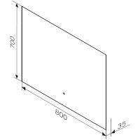 Зеркало AM.PM X-Joy 80 M85MOX10801S с подсветкой с ИК-сенсорным выключателем — фото 10, Зеркала в ванную комнату