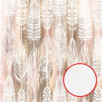 Фреска Ortograf Levity 33374 Фактура бархат FX Флизелин (2,7*2,7) Коричневый/Белый, Перья — фото 1, Фрески