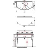 Тумба под раковину Kerasan Retro 100 7363K3 Черный глянец — фото 10, Мебель для ванной