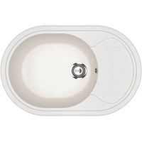 Кухонная мойка Ulgran Classic U-610-341 Ультра-белая — фото 1, Кухонные мойки