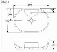 Раковина-чаша beWash Bogen 60 88611106 Черный глянец — фото 3, Раковины