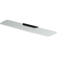 Стеклянная полка WasserKRAFT Glan K-5124 Черная глянцевая — фото 1, Полки для ванной и душа